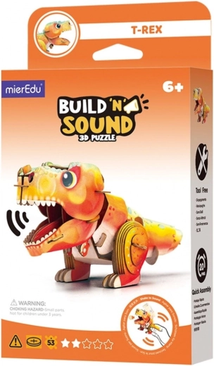 3D пъзел MierEdu „Построй и слушай“ – Tyrannosaurus Rex