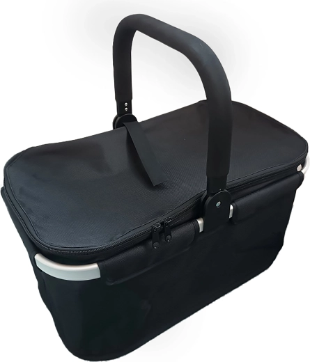 Toro folding shopping basket with zip lid 48 × 28 × 25 cm