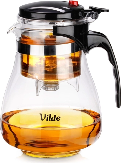 Glass Kettle with Push-Button Tea Infuser 1.65 L