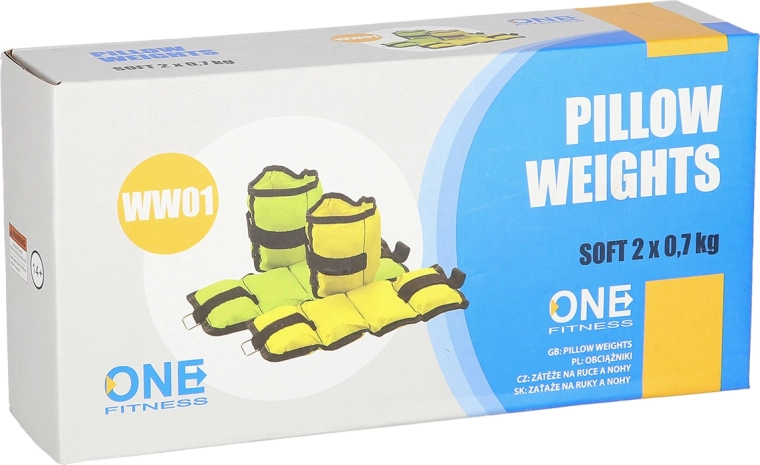 Wrist and Ankle Weights ONE FITNESS 2 × 0.7 kg – Yellow