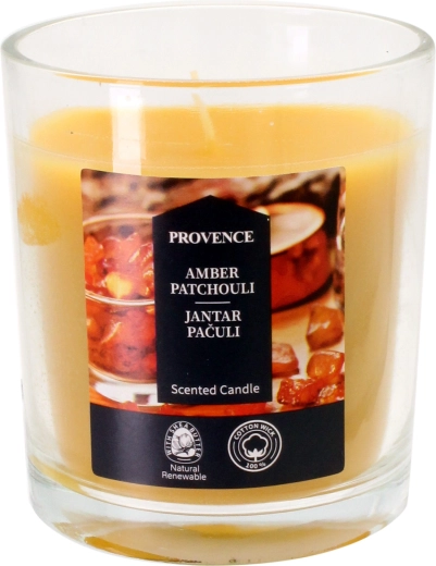 Scented glass candle amber and patchouli 7 × 8 cm