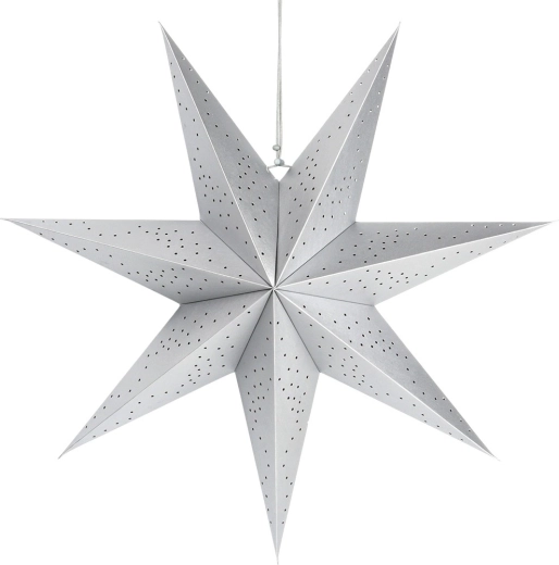 Perforated Paper Star Silver 60 cm