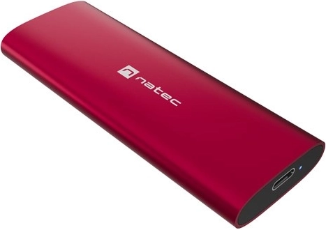 Natec rhino m.2 nvme lite външен алуминиев корпус за ssd, ruby red