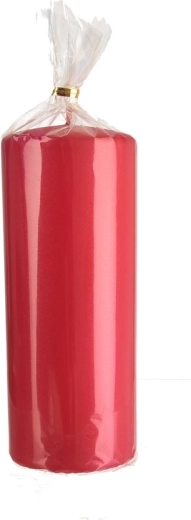 Matte red pillar candle 7 × 18 cm
