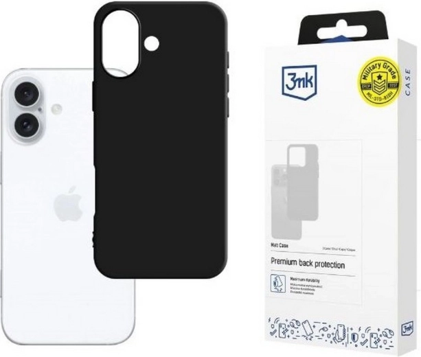 Matt Case за iPhone 16 6,1 черен