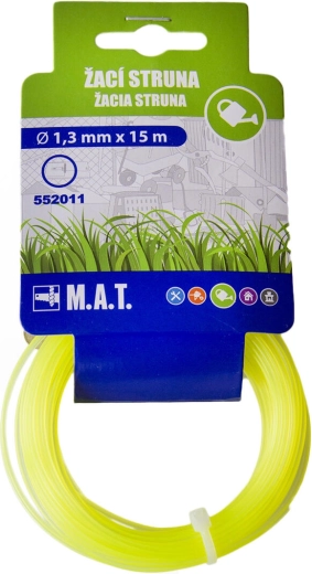 Nylon trimmer line 1.3 mm, round, 15 m, yellow