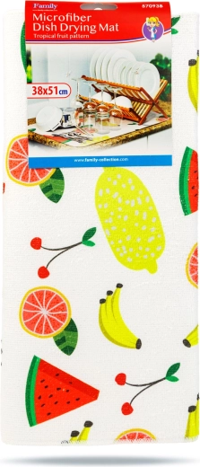 Microfiber Dish Drying Mat with Fruit Pattern