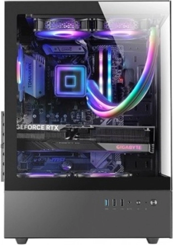 Mars MC-XO ATX компютърна кутия с FRGB вентилатор, черна