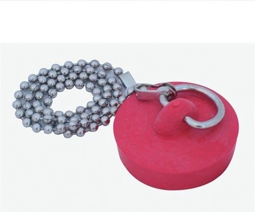 Colored sink plug with chain 39 mm