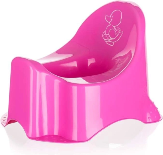 Children's pink potty with duck motif