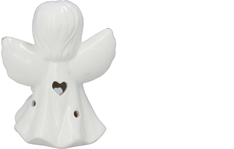 Standing angel figurine as an arrangement accent