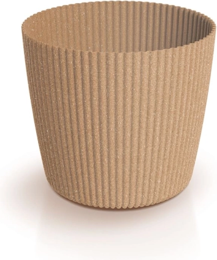 Саксия Milly Round Eco Wood 12,9 см – натурално