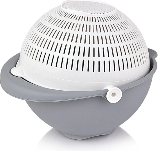 Rotating kitchen colander with bowl 25 cm