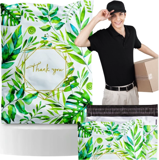 Courier Poly Mailers 310 × 420 mm Thank You, 50 pcs