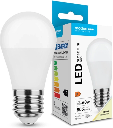 Modee LED Bulb Globe Mini G45 8.5 W E27 806 lm neutral white
