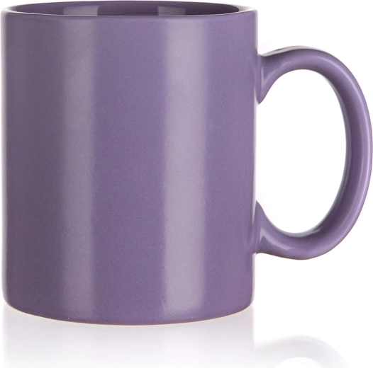 Ceramic mug 350 ml in matte lilac color