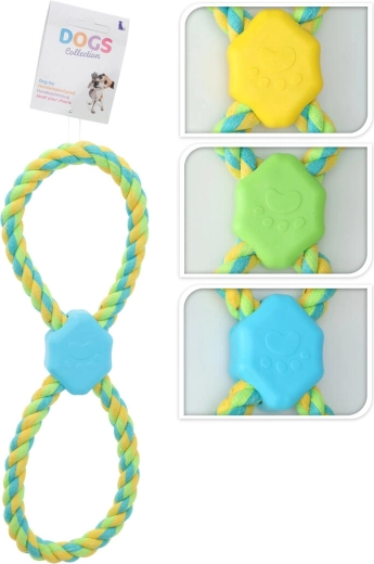 Dog toy – rope with TPE and cotton handle