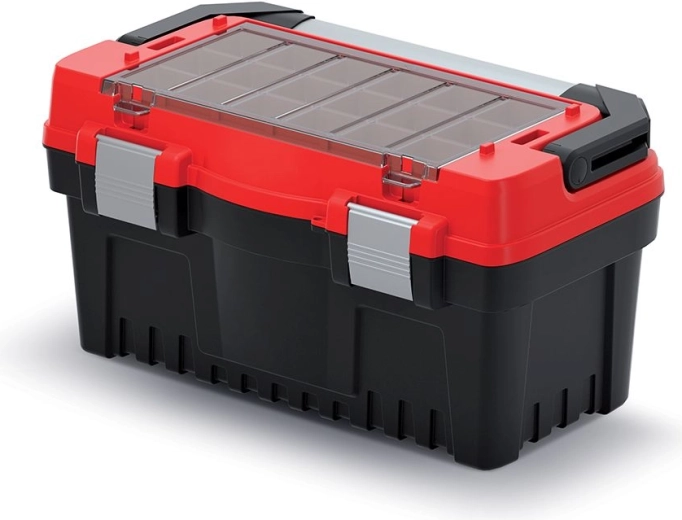 EVO Tool Case with Metal Handle and Organizer, Red