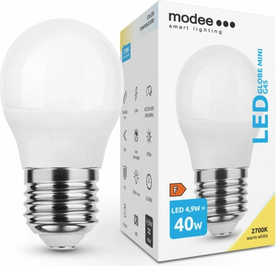 Modee Smart Lighting LED Mini Bulb G45 E27 4.9 W Warm White