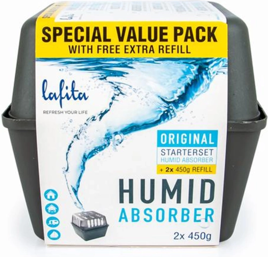 LAFITA Moisture Absorber with 2×450 g Refills