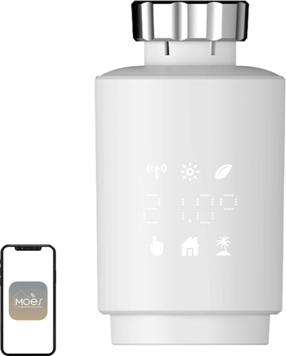 Moes TV02 термостатична глава ZigBee с LCD дисплей