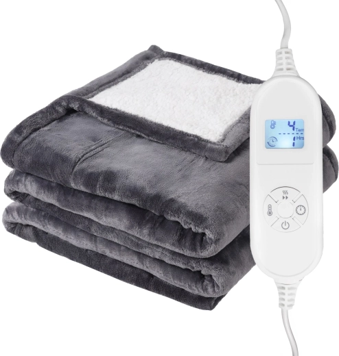 Reversible Electric Blanket 120 × 160 cm with Temperature Control and Remote