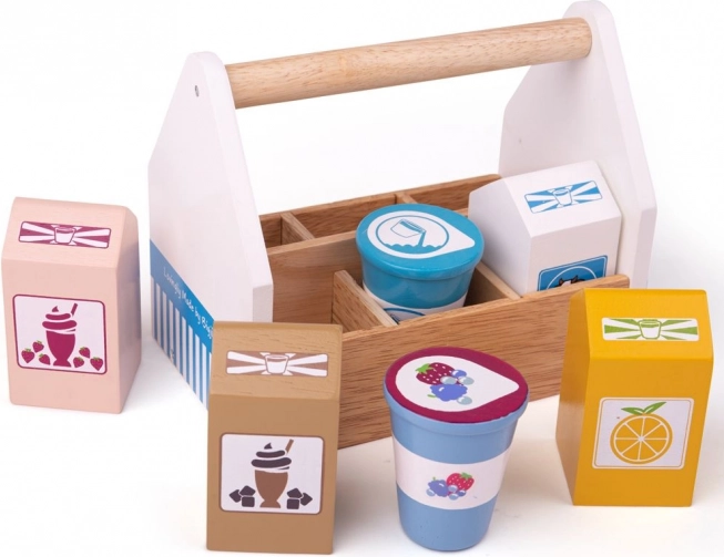 Bigjigs Toys коктейлни продукти в преносима кутия