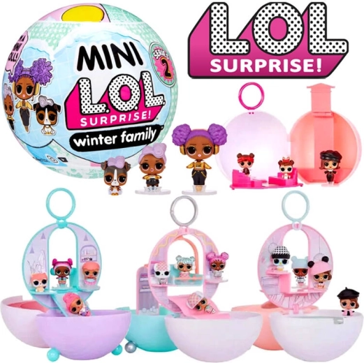 Mini L.O.L. Surprise Winter Family – Snow Globe with Dolls, Series 2