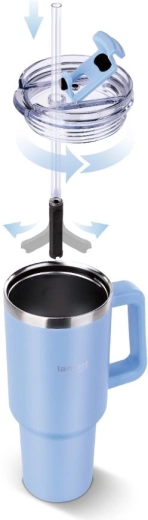 Comfortable drinking with a straw or through the drinking opening