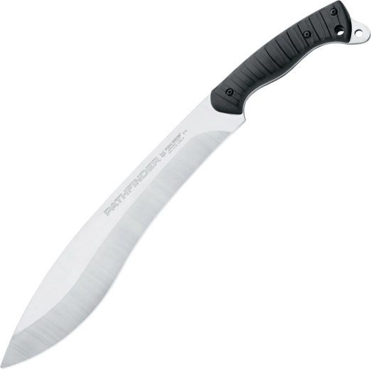 Outdoor Knife FOX KNIVES Pathfinder 35 cm, black, FRN + rubber, leather sheath