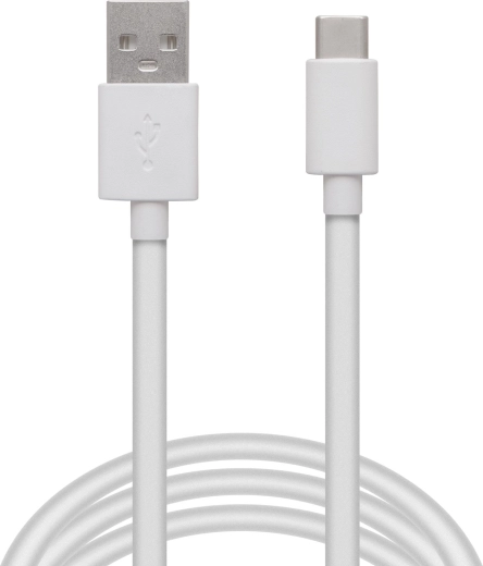 Зареждащ кабел за данни USB-C, бял, 1 м