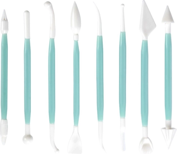 Set of Spatulas and Modeling Tools for Cakes, 8 pcs