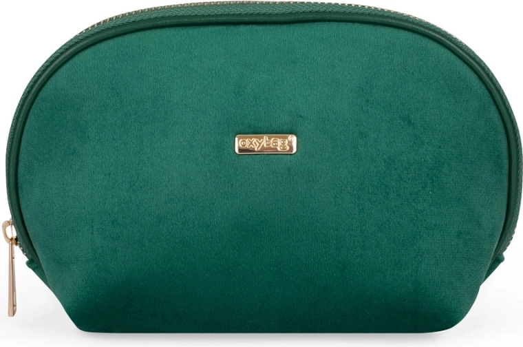 Travel Round Cosmetic Bag Plus Velvet Green