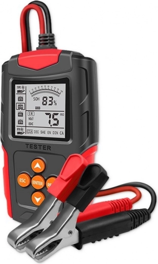 Digital car battery tester with LCD display 12V/24V, 3–200 Ah