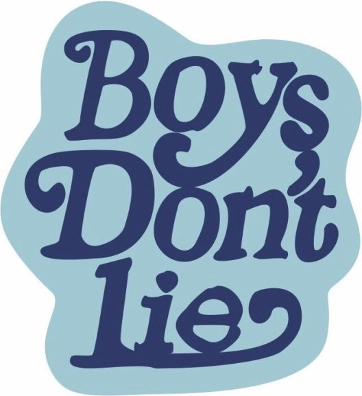 Decorative soft rug "Boys don't lie" 80 x 80 cm - blue