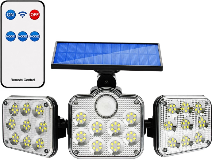 Solar Garden LED Light with Motion and Dusk Sensors and Remote Control