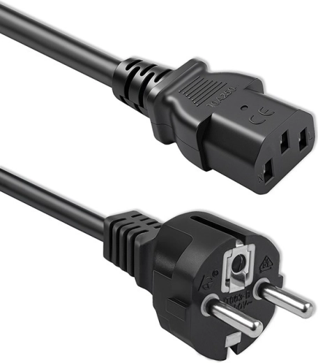 Захранващ кабел Qoltec Schuko (CEE 7/7) – IEC C13, 3 m