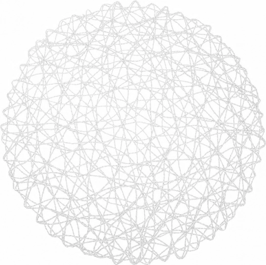 Paper Round Table Mat 35 cm White