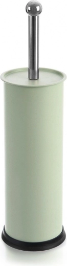Тоалетна четка със стойка GREENISH, метална, зелена, 10 × 38,5 см