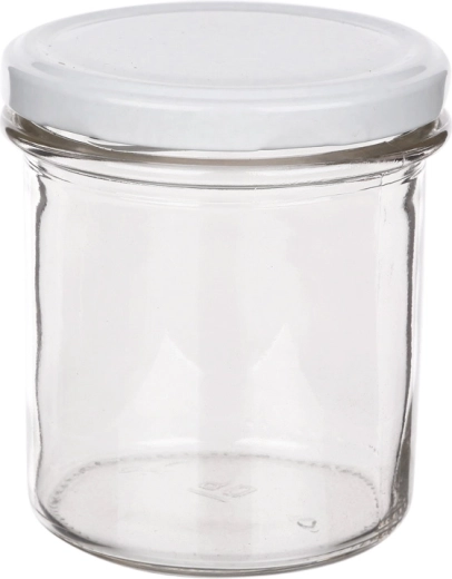 Set of 6 jars, 350 ml, with white lid fi 82