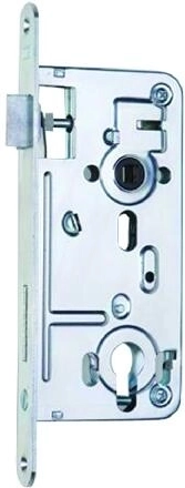 Mortise lock K136 72/80 R/L white, cylinder with gearbox