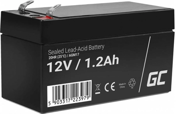 Безподдръжкова AGM батерия 12 V 1,2 Ah за UPS и аларми Green Cell