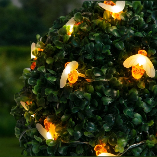 Solar LED Bee String Lights, 2.3 m, 20 LEDs, Warm White