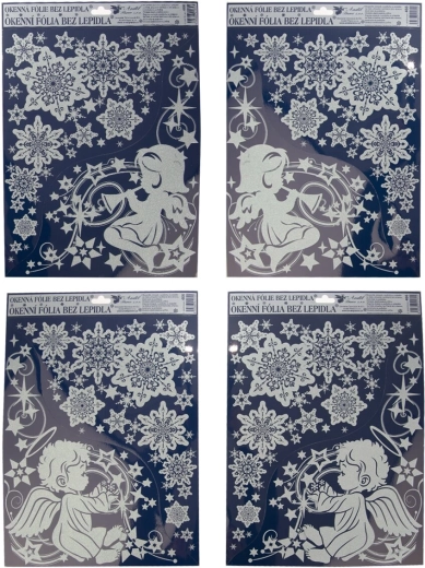 Angel Corner Window Film with Glitter Effect 30 × 38 cm