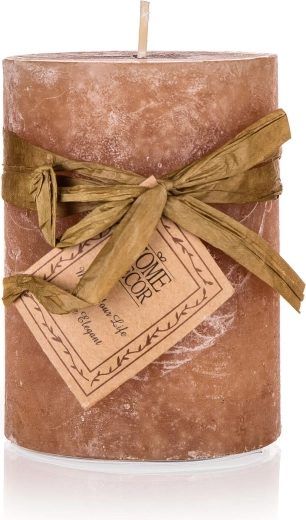 decorative pillar candle brown 6.8 × 9.5 cm