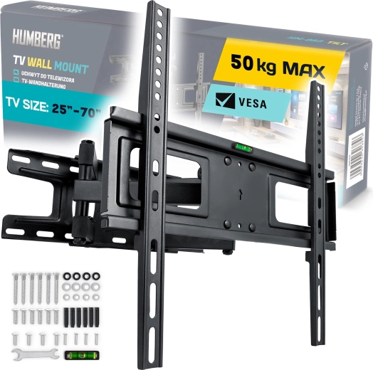 Стенна стойка за TV 25–70" Humberg, товароносимост 50 кг