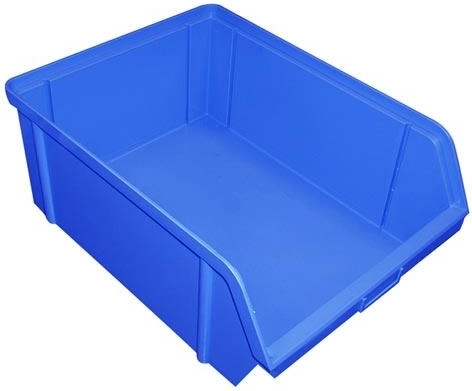 Slanted storage bin 150 × 100 × 70 mm, plastic, blue