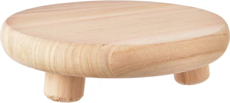 Decorative wooden mini table, brown, 22 × 22 × 9 cm