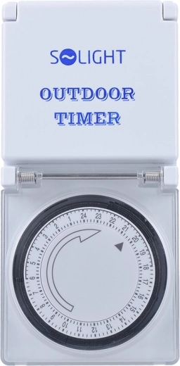 Solight outdoor mechanical timer switch, 24 hours