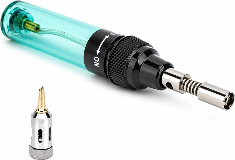 Gas soldering gun and mini torch with adjustment, up to 1300 °C